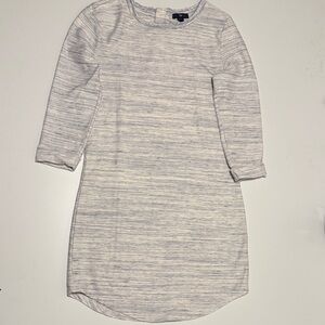 GAP Heather Gray and White Midi Dress